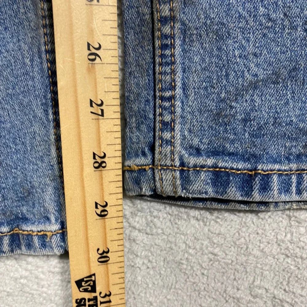 Levi's 514 Straight Fit Jeans Mens 36x30 Blue Medium Wash Denim Pants Distressed